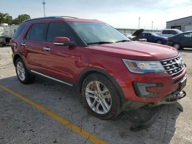 1FM5K7F81HGA11187 - 2017 FORD EXPLORER LIMITED RED photo 4