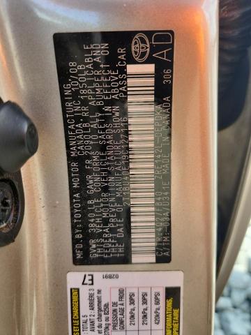 2T1BU40E19C127116 - 2009 TOYOTA COROLLA BASE 棕色 照片 12