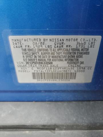 3N1CP5DV8NL532508 - 2022 NISSAN KICKS SR BLUE photo 12