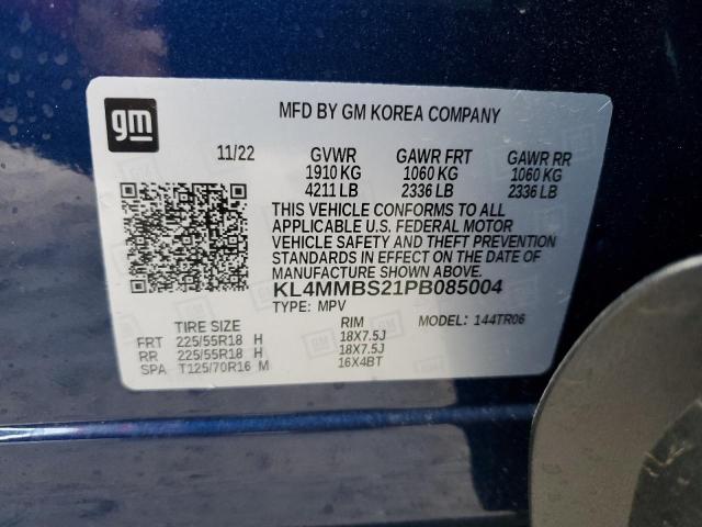 KL4MMBS21PB085004 - 2023 BUICK ENCORE GX PREFERRED BLUE photo 12