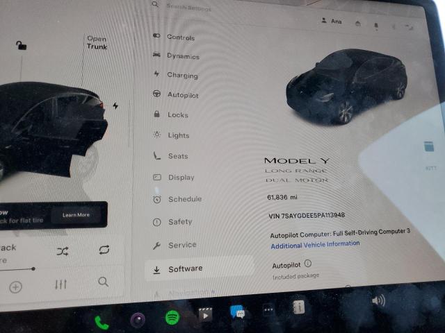 7SAYGDEE5PA113948 - 2023 TESLA MODEL Y BLACK photo 9