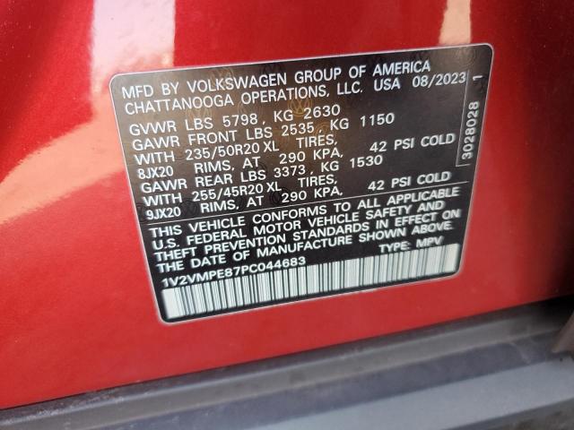 1V2VMPE87PC044683 - 2023 VOLKSWAGEN ID.4 PRO S Қызыл фото 13
