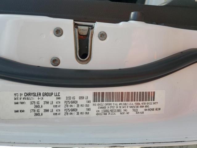 1C6RR6LM8ES319891 - 2014 RAM 1500 SLT WHITE photo 12