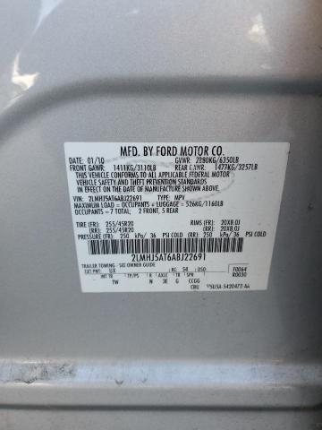 2LMHJ5AT6ABJ22691 - 2010 LINCOLN MKT SILVER photo 13