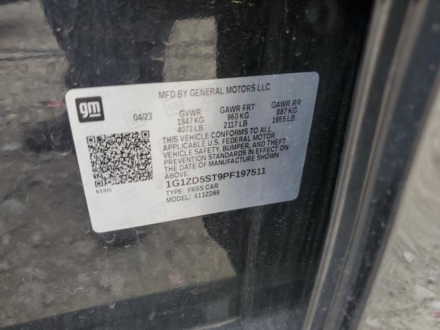 1G1ZD5ST9PF197511 - 2023 CHEVROLET MALIBU LT ნაცრისფერი ფოტო 13