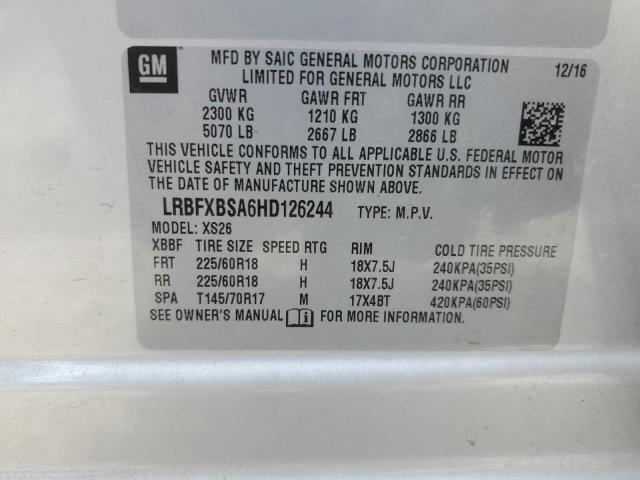 LRBFXBSA6HD126244 - 2017 BUICK ENVISION ESSENCE SILVER photo 13