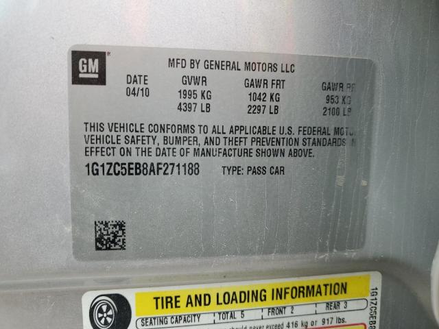 1G1ZC5EB8AF271188 - 2010 CHEVROLET MALIBU 1LT 银色 照片 13