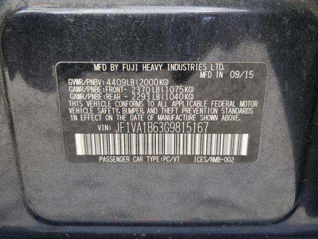 JF1VA1B63G9815167 - 2016 SUBARU WRX GRAY photo 12