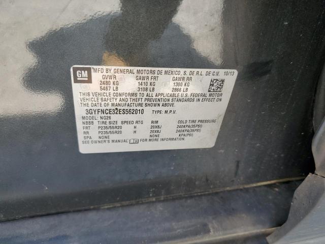 3GYFNCE32ES562010 - 2014 CADILLAC SRX PERFORMANCE COLLECTION Сұр фото 13