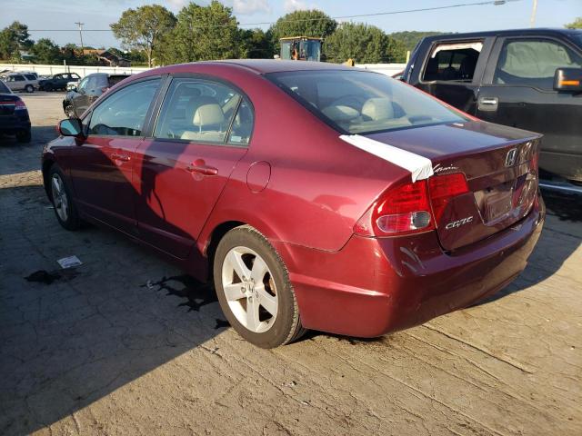 1HGFA16818L102784 - 2008 HONDA CIVIC EX BURGUNDY photo 2