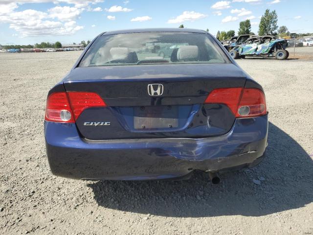 1HGFA16587L011662 - 2007 HONDA CIVIC LX BLUE photo 6
