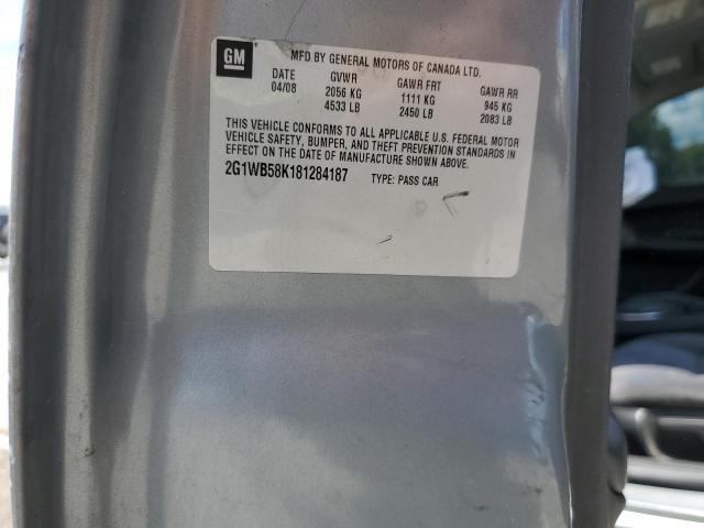 2G1WB58K181284187 - 2008 CHEVROLET IMPALA LS SILVER photo 13