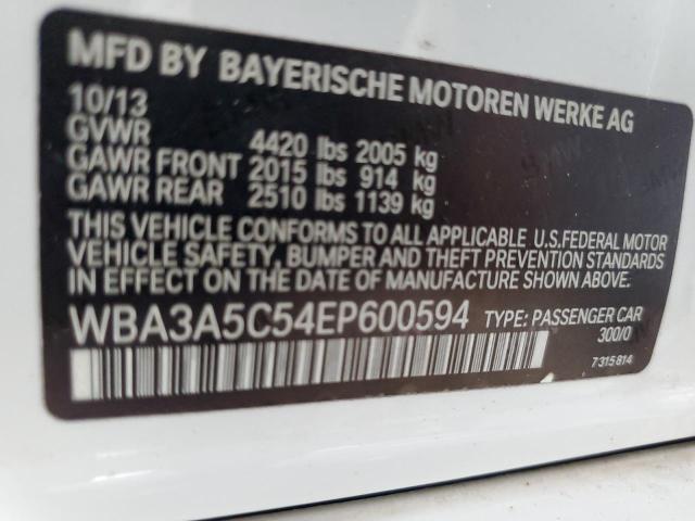 WBA3A5C54EP600594 - 2014 BMW 328 I WHITE photo 12