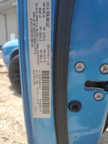 2C3CDZFJ6KH571310 - 2019 DODGE CHALLENGER R/T SCAT PACK BLUE photo 12