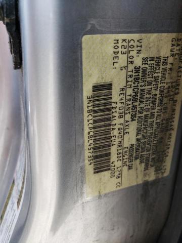 3N1BC1CP6BL457354 - 2011 NISSAN VERSA S SILVER photo 12