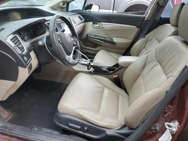 19XFB2F96FE083469 - 2015 HONDA CIVIC EXL BURGUNDY photo 7