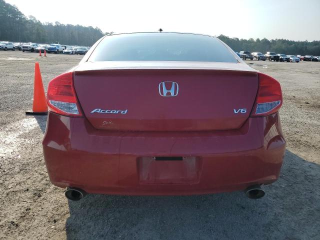 1HGCS2B85CA000338 - 2012 HONDA ACCORD EXL RED photo 6