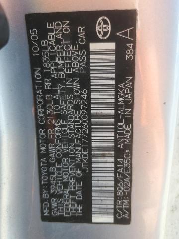 JTKDE177260097246 - 2006 TOYOTA SCION TC 蓝色 照片 12