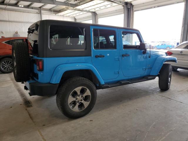 1C4BJWEG5JL842654 - 2018 JEEP WRANGLER U SAHARA BLUE photo 3