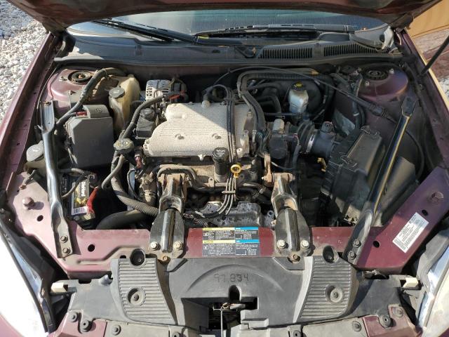 2G1WT58K879348514 - 2007 CHEVROLET IMPALA LT MAROON photo 11