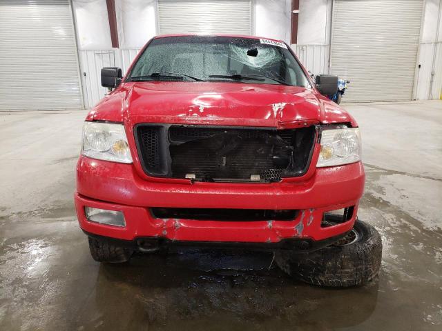 1FTPW14575FA93631 - 2005 FORD F150 SUPERCREW RED photo 5