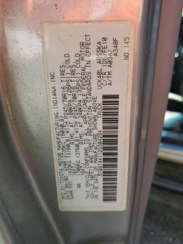 5TBBT44112S304294 - 2002 TOYOTA TUNDRA ACCESS CAB SILVER photo 12