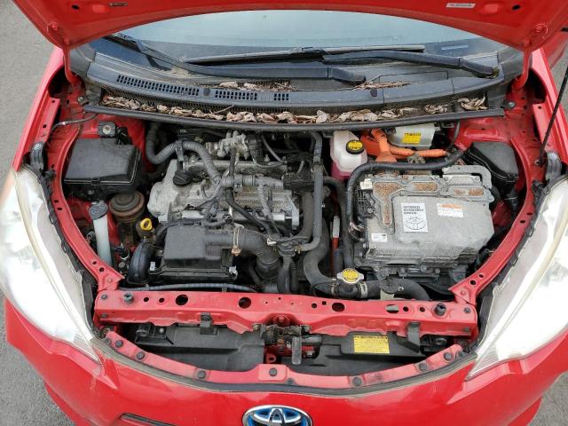 JTDKDTB33D1543722 - 2013 TOYOTA PRIUS C RED photo 11