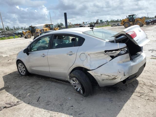 KNADM4A32E6329029 - 2014 KIA RIO LX SILVER photo 2