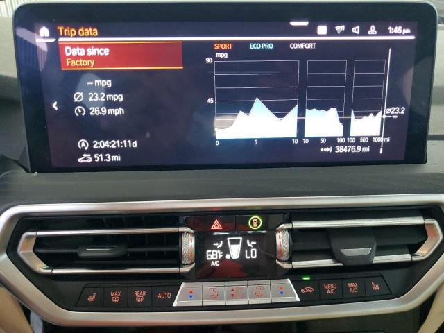 5UX33DT09N9J72181 - 2022 BMW X4 XDRIVE30I CHARCOAL photo 9