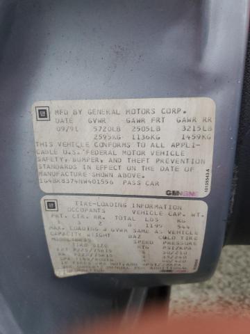 1G4BR8374NW401556 - 1992 BUICK ROADMASTER ESTATE BLUE photo 12