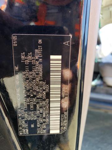 5TBRT34195S462489 - 2005 TOYOTA TUNDRA ACCESS CAB SR5 BLACK photo 12