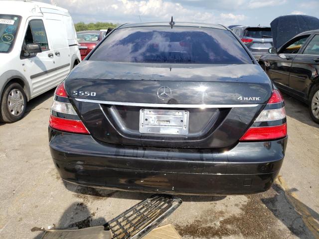 WDDNG86X57A120732 - 2007 MERCEDES-BENZ S550 550 4MATIC BLACK photo 6