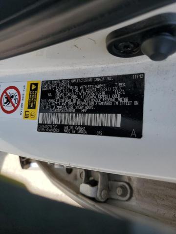 2T2BK1BA5DC182090 - 2013 LEXUS RX 350 BASE WHITE photo 12