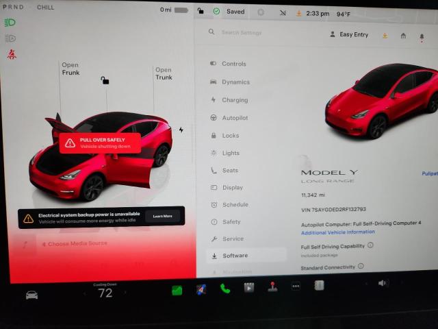 7SAYGDED2RF132793 - 2024 TESLA MODEL Y RED photo 9