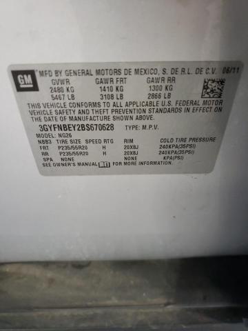 3GYFNBEY2BS670628 - 2011 CADILLAC SRX PERFORMANCE COLLECTION Szary zdjęcie 13