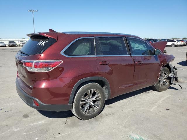 5TDKKRFH0GS185873 - 2016 TOYOTA HIGHLANDER XLE Bordo foto 3