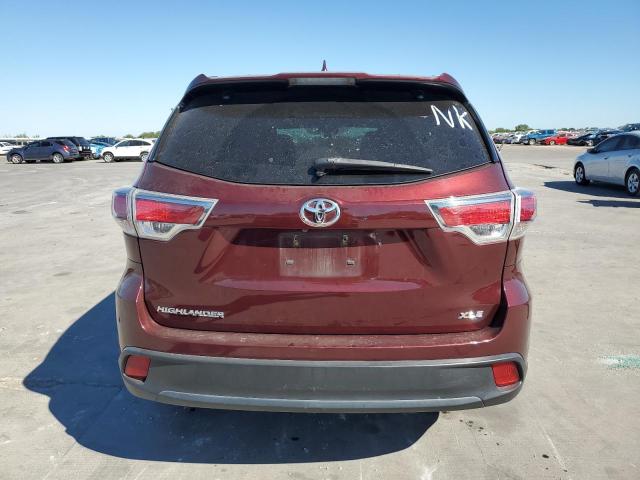 5TDKKRFH0GS185873 - 2016 TOYOTA HIGHLANDER XLE Bordo foto 6