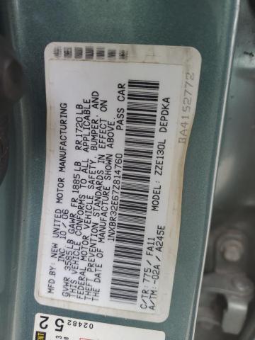 1NXBR32E67Z814760 - 2007 TOYOTA COROLLA CE TEAL photo 13