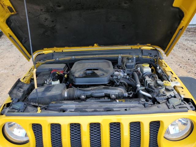 1C4HJXDN6LW338647 - 2020 JEEP WRANGLER U SPORT YELLOW photo 11