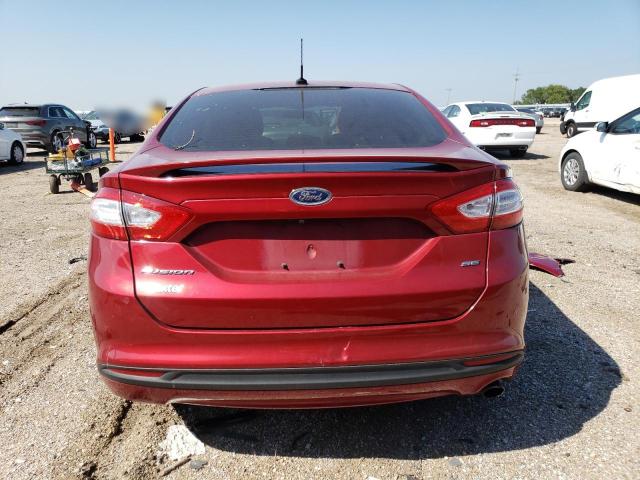 3FA6P0H73GR246189 - 2016 FORD FUSION SE RED photo 6