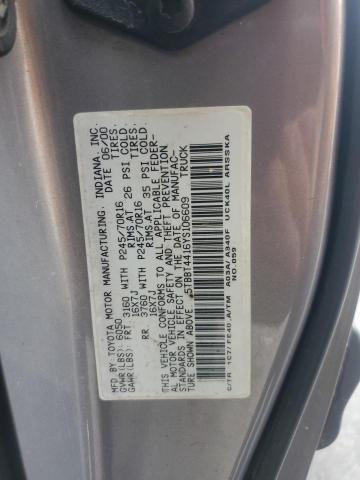 5TBBT4416YS106609 - 2000 TOYOTA TUNDRA ACCESS CAB ნაცრისფერი ფოტო 12