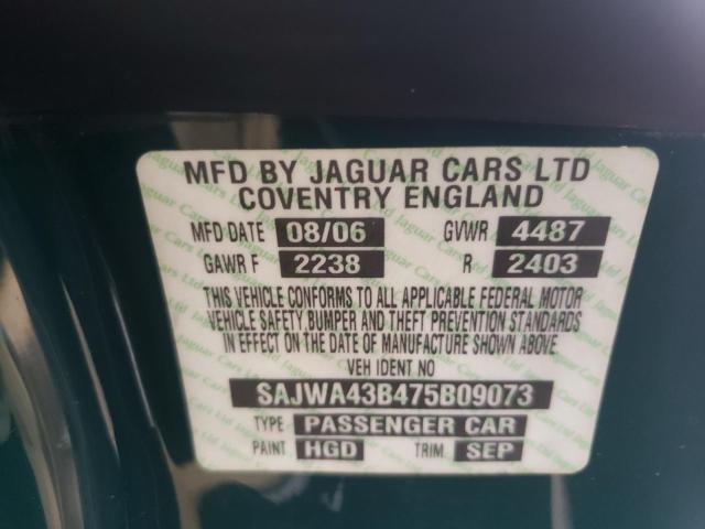 SAJWA43B475B09073 - 2007 JAGUAR XK GREEN photo 13