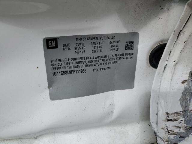 1G11C5SL9FF111936 - 2015 CHEVROLET MALIBU 1LT 白色 照片 12