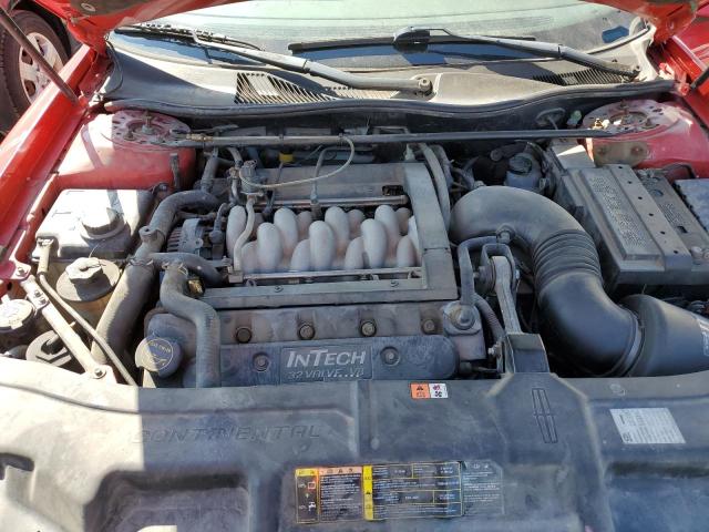 1LNHM97V82Y612363 - 2002 LINCOLN CONTINENTA RED photo 11