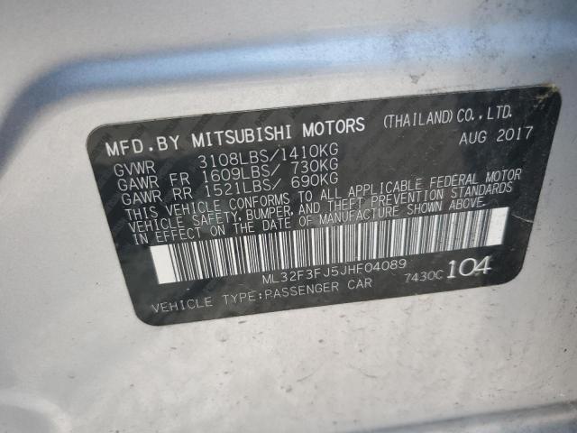 ML32F3FJ5JHF04089 - 2018 MITSUBISHI MIRAGE G4 ES SILVER photo 12