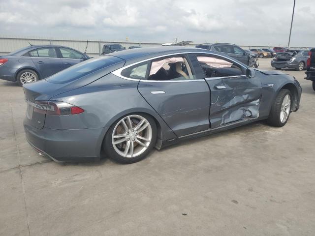 5YJSA1DG5DFP08478 - 2013 TESLA MODEL S GRAY photo 3