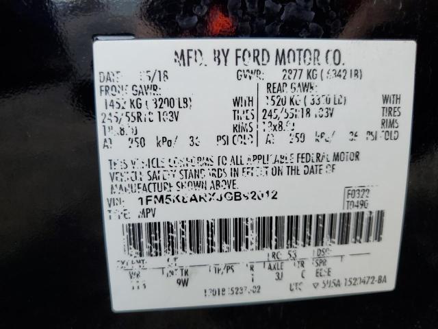 1FM5K8ARXJGB92012 - 2018 FORD EXPLORER POLICE INTERCEPTOR BLACK photo 13