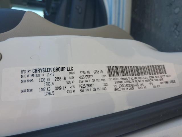 2C4RC1BG3ER217005 - 2014 CHRYSLER TOWN & COU TOURING WHITE photo 13