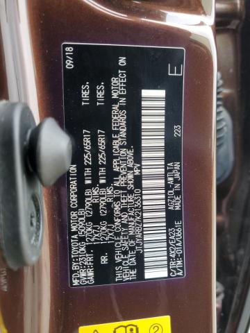 JTJYARBZ7K2136310 - 2019 LEXUS NX 300 BASE ყავისფერი ფოტო 13