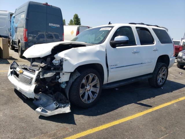 1GNSKCE01DR376518 - 2013 CHEVROLET TAHOE K1500 LTZ WHITE photo 1